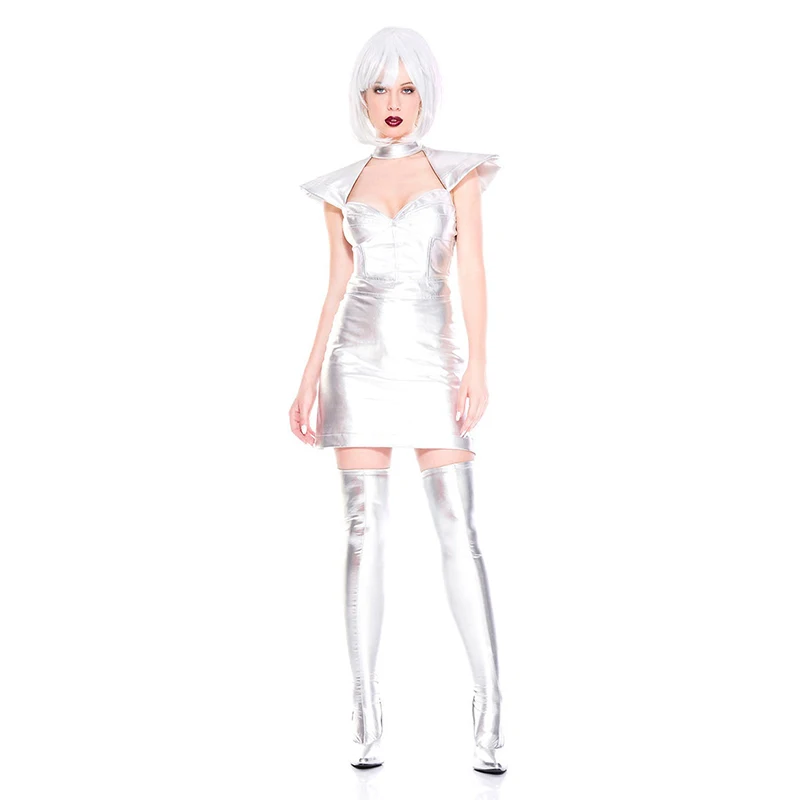 Space Silver Bodysuit Costume Women Halloween Astronaut Costume Silver Pilot Costumes Cosplay Carnival Fancy Party Dress Outfit
Space Silver Bodysuit Costume Women Halloween Astronaut Costume Silver Pilot Costumes Cosplay Carnival Fancy Party Dress Outfit