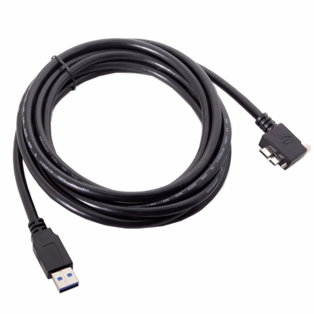 90 Degree Left/Right Angled Micro USB Screw Mount to 3.0 Data Cable for Industrial Camera 300cm
90 Degree Left/Right Angled Micro USB Screw Mount to 3.0 Data Cable for Industrial Camera 300cm