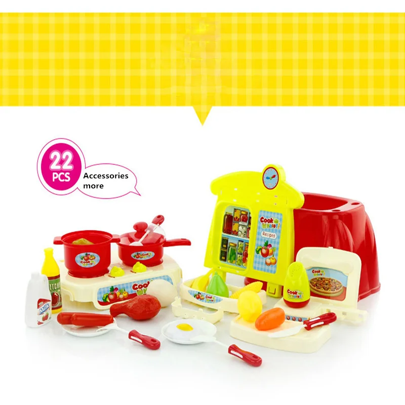 22pcs/Set Kitchen Cooking Toy Children DIY Pretend Kitchen Cooking Food Cookware Role Play Kids Puzzle toy for children Gift
22pcs/Set Kitchen Cooking Toy Children DIY Pretend Kitchen Cooking Food Cookware Role Play Kids Puzzle toy for children Gift