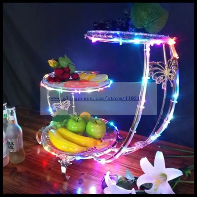 Glowing fruit tray LED European bar KTV snack dish creative fruit platter metal charging snacks dried fruit rack
Glowing fruit tray LED European bar KTV snack dish creative fruit platter metal charging snacks dried fruit rack