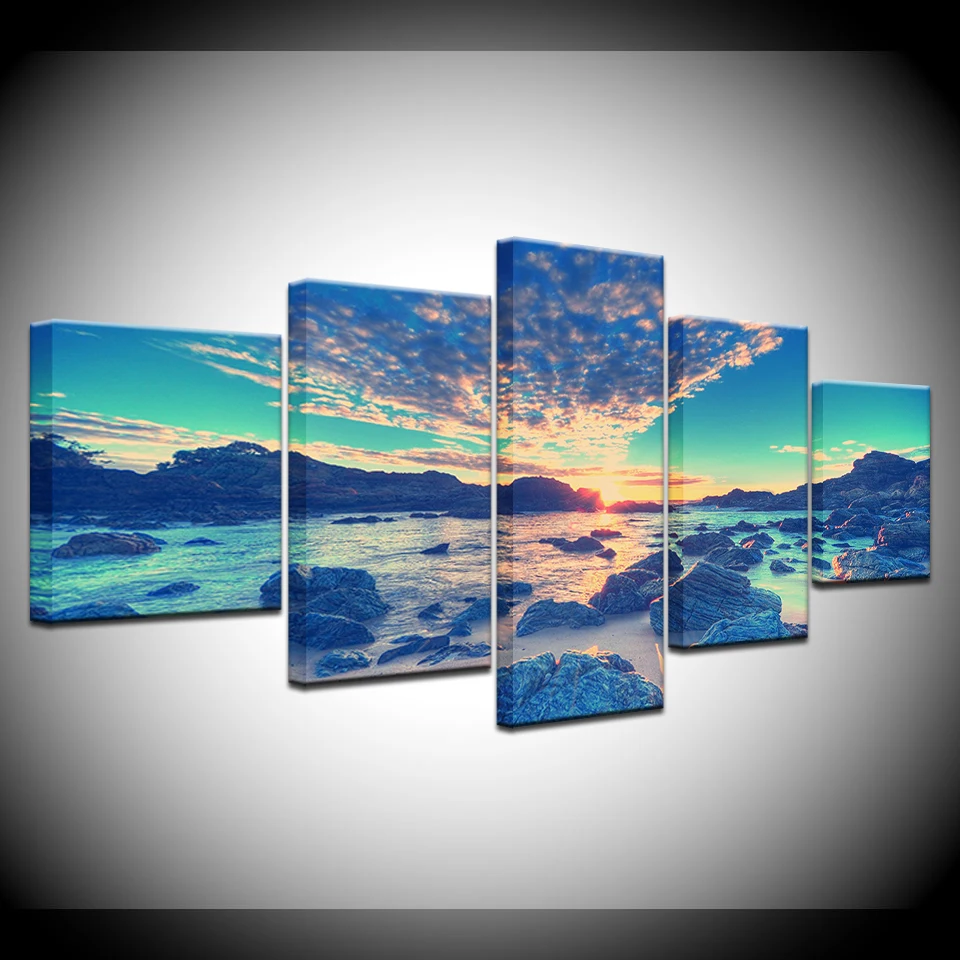 Canvas Wall Art Pictures 5 Pieces Sunset Glow Paintings Home Decor Living Room HD Prints Beach Waves Seascape Posters Framework
Canvas Wall Art Pictures 5 Pieces Sunset Glow Paintings Home Decor Living Room HD Prints Beach Waves Seascape Posters Framework