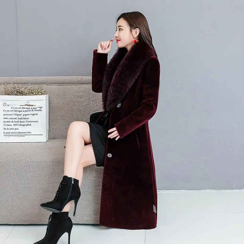 Winter Warm Solid Color Faux Fur Cashmere Outwear Turn-Down Collar 2020 New Women Long Sleeve Medium Length Fur Coat
Winter Warm Solid Color Faux Fur Cashmere Outwear Turn-Down Collar 2020 New Women Long Sleeve Medium Length Fur Coat
