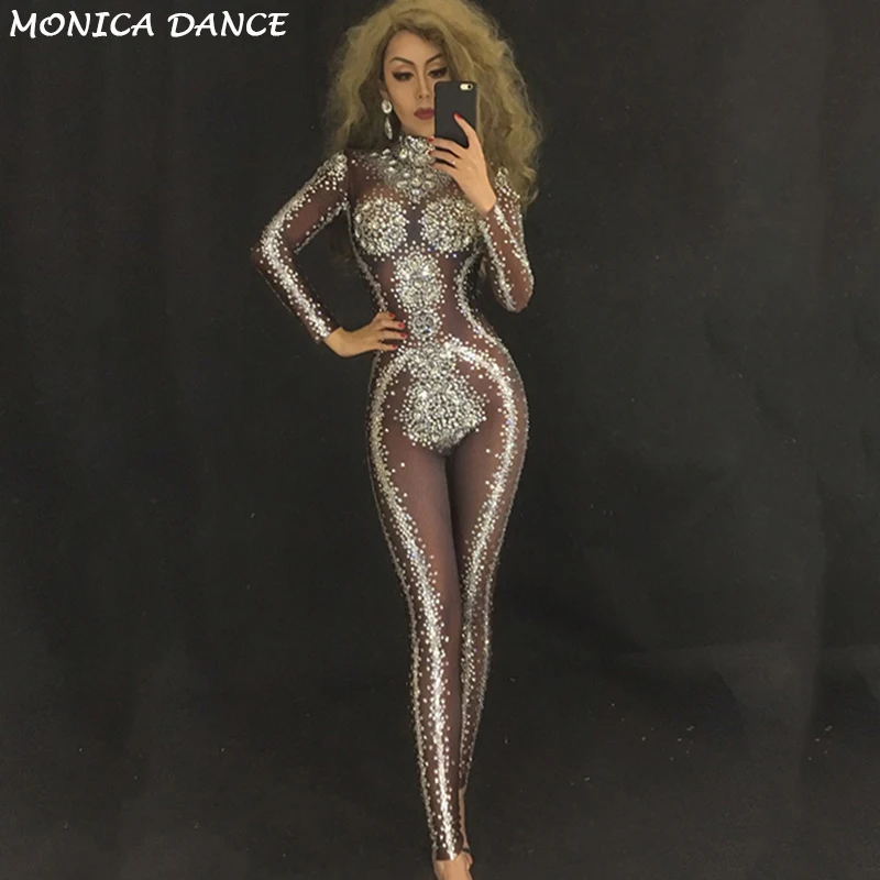 Customize Rhinestones Evening Celebrate Jumpsuit Sexy Stage Performance Party luxurious Shining Costume Women Dj Singer Outfit
Customize Rhinestones Evening Celebrate Jumpsuit Sexy Stage Performance Party luxurious Shining Costume Women Dj Singer Outfit