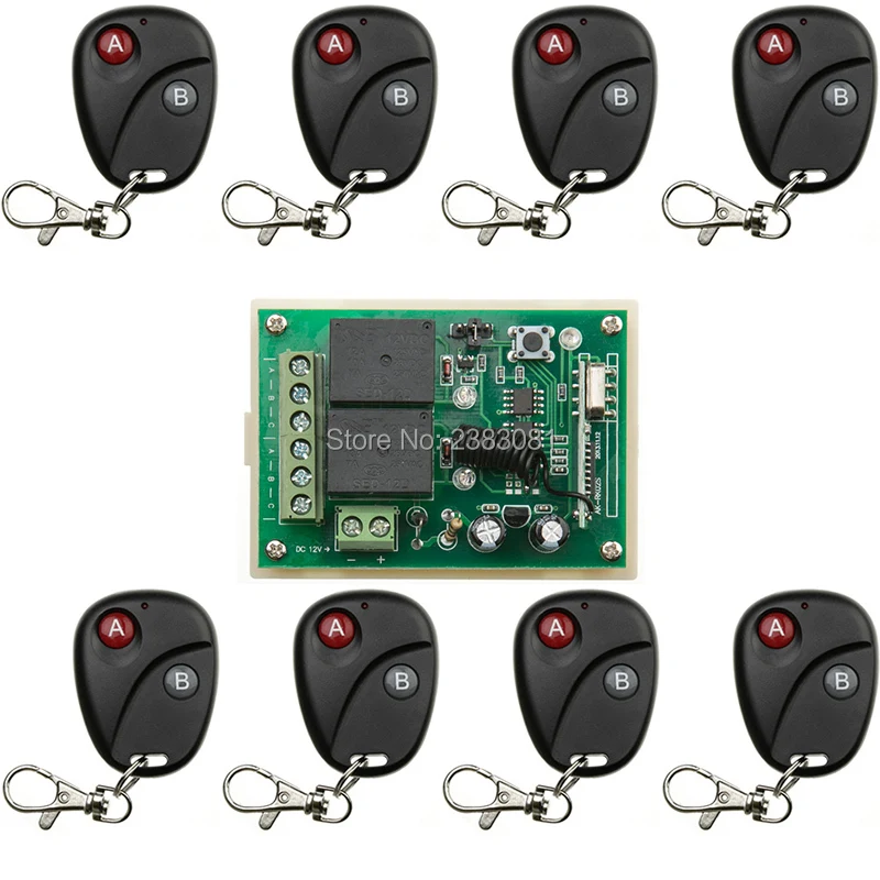 New DC12V 2CH RF Wireless Remote Control Switch System Transmitter with Two-button Receiver for Appliances Gate Garage Door
New DC12V 2CH RF Wireless Remote Control Switch System Transmitter with Two-button Receiver for Appliances Gate Garage Door