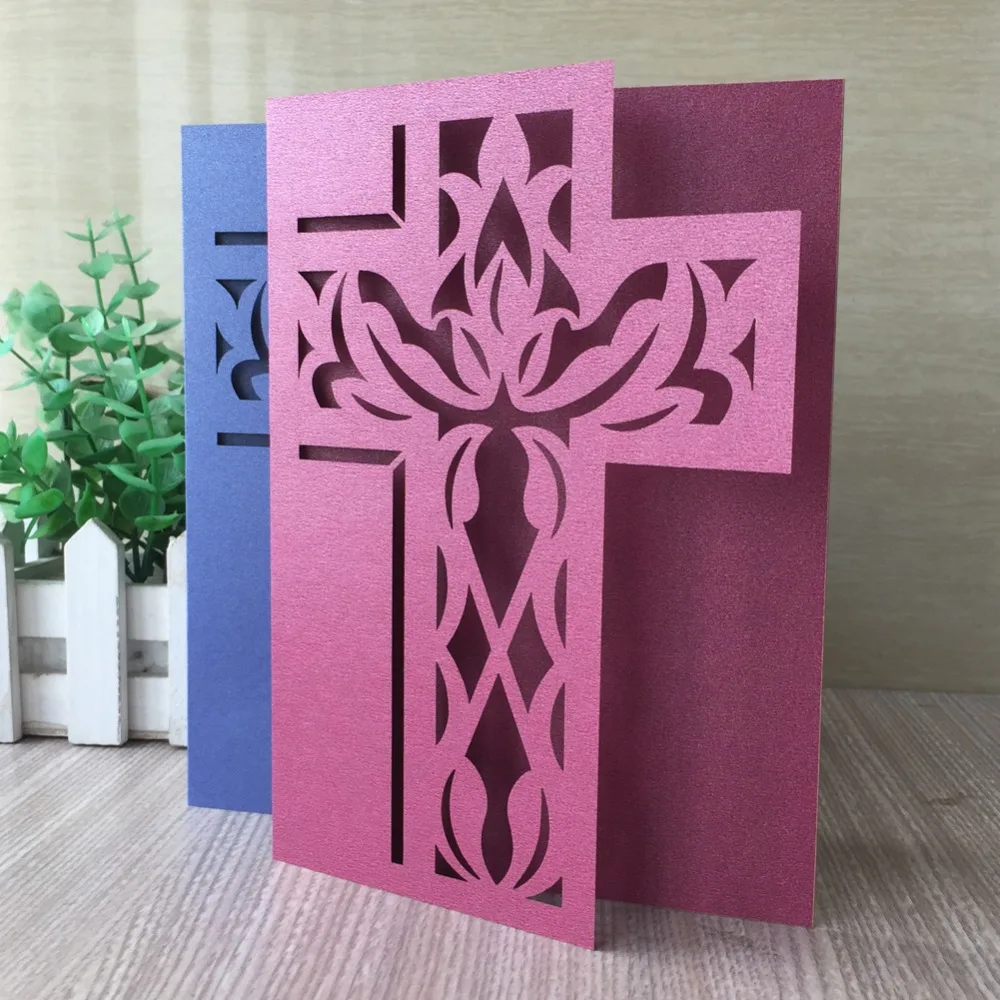 30Pcs Easter Card Cross Pattern Christening&Baptism Wedding Invitations card Greeting Birthday Festival Party Invitation Cards
30Pcs Easter Card Cross Pattern Christening&Baptism Wedding Invitations card Greeting Birthday Festival Party Invitation Cards