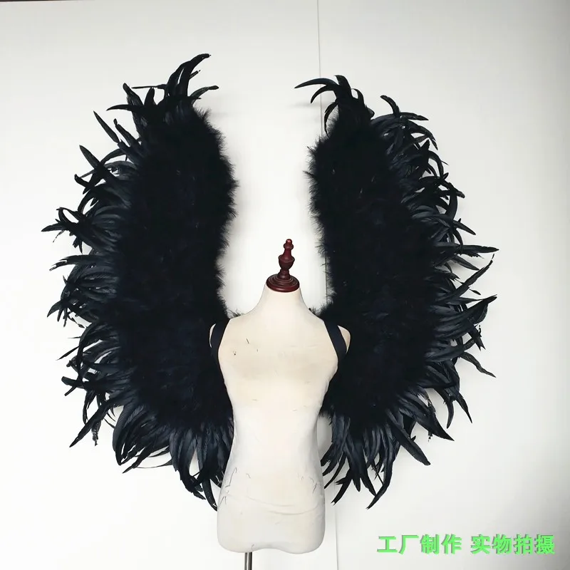 Costumed beautiful black cartoon feather angel wings for Fashion show Displays wedding shooting props Cosplay game costume
Costumed beautiful black cartoon feather angel wings for Fashion show Displays wedding shooting props Cosplay game costume