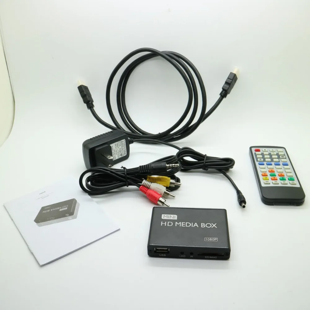 50PCS VOXLINK 1080P Mini HDD Media Player MKV/H.264/RMVB SD/USB/SDHC/MMC HDD-HDMI Multimedia Player_DHL |
