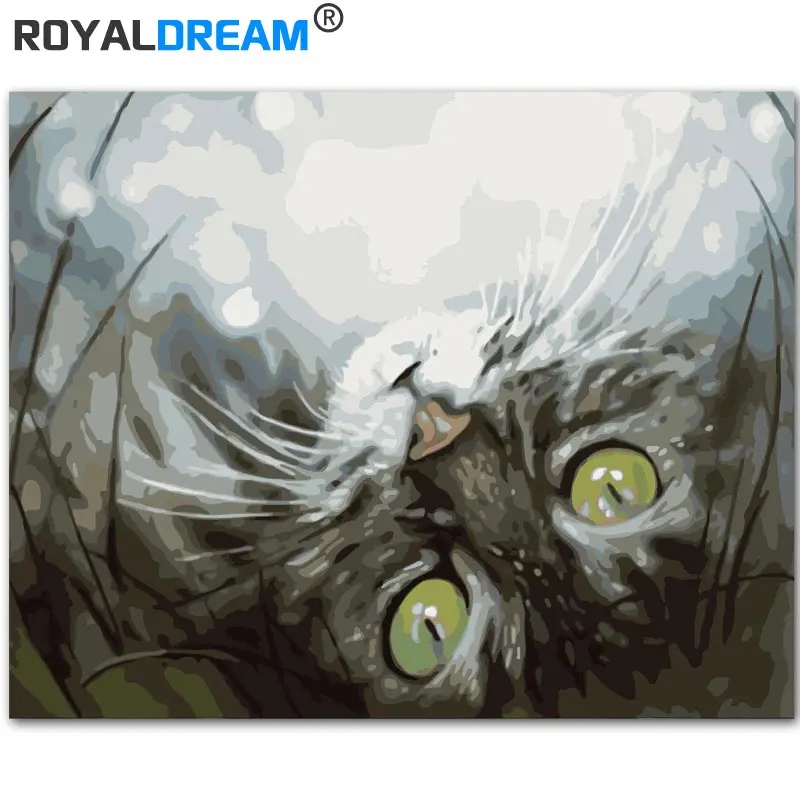 ROYALDREAM Серая кошка животное DIY цифровая картина маслом по номерам Европейская Абстрактная Картина на холсте для гостиной настенное искусств... 
ROYALDREAM Серая кошка животное DIY цифровая картина маслом по номерам Европейская Абстрактная Картина на холсте для гостиной настенное искусств...