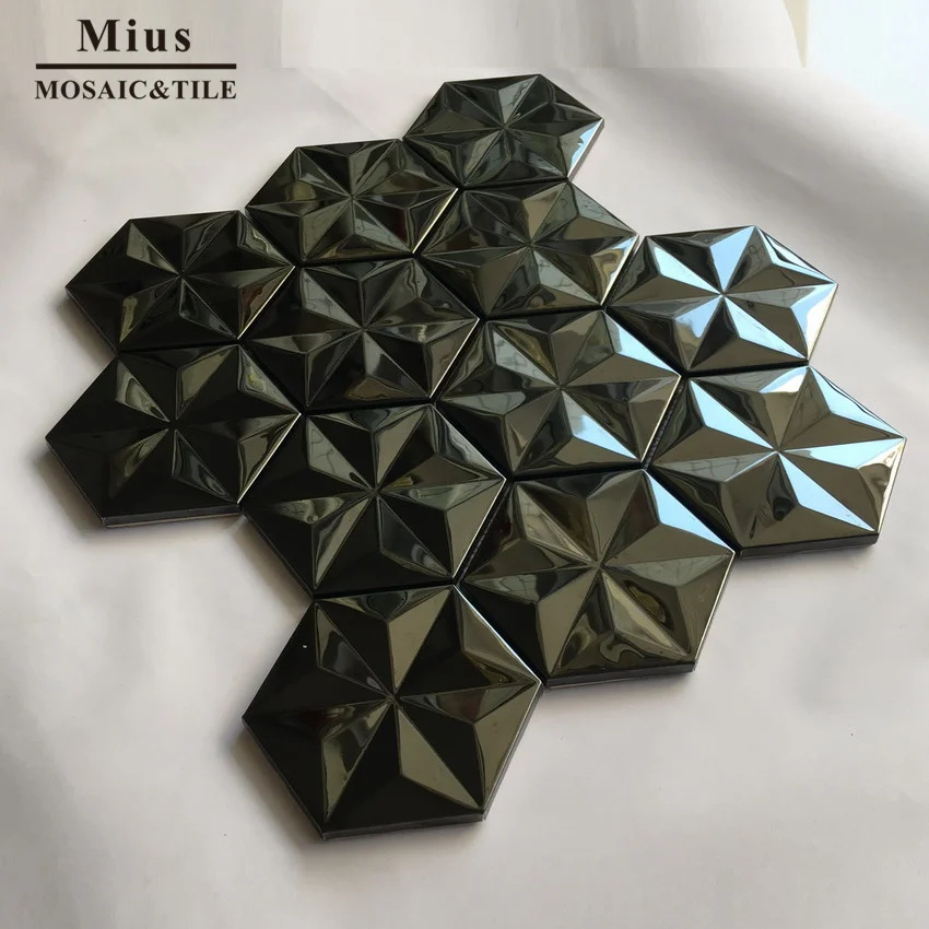 Spical design Black hexagon stainless steel mosaic tiles for commercial area decoration
Spical design Black hexagon stainless steel mosaic tiles for commercial area decoration