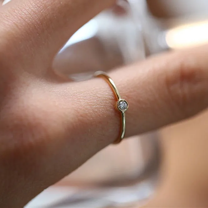 LASAMERO Round Cut 0.05CT Natural Diamond 14k Yellow Gold Solitaire Engagement Promise Wedding Ring For Women 1pc
LASAMERO Round Cut 0.05CT Natural Diamond 14k Yellow Gold Solitaire Engagement Promise Wedding Ring For Women 1pc