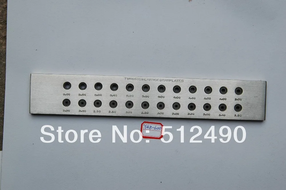 YG8-600 DIY Steel Drawplate 2.3~6 Mm, 24 Holes Gold Silver Metal Wire Drawing Plate Jewelry Making Tool
YG8-600 DIY Steel Drawplate 2.3~6 Mm, 24 Holes Gold Silver Metal Wire Drawing Plate Jewelry Making Tool