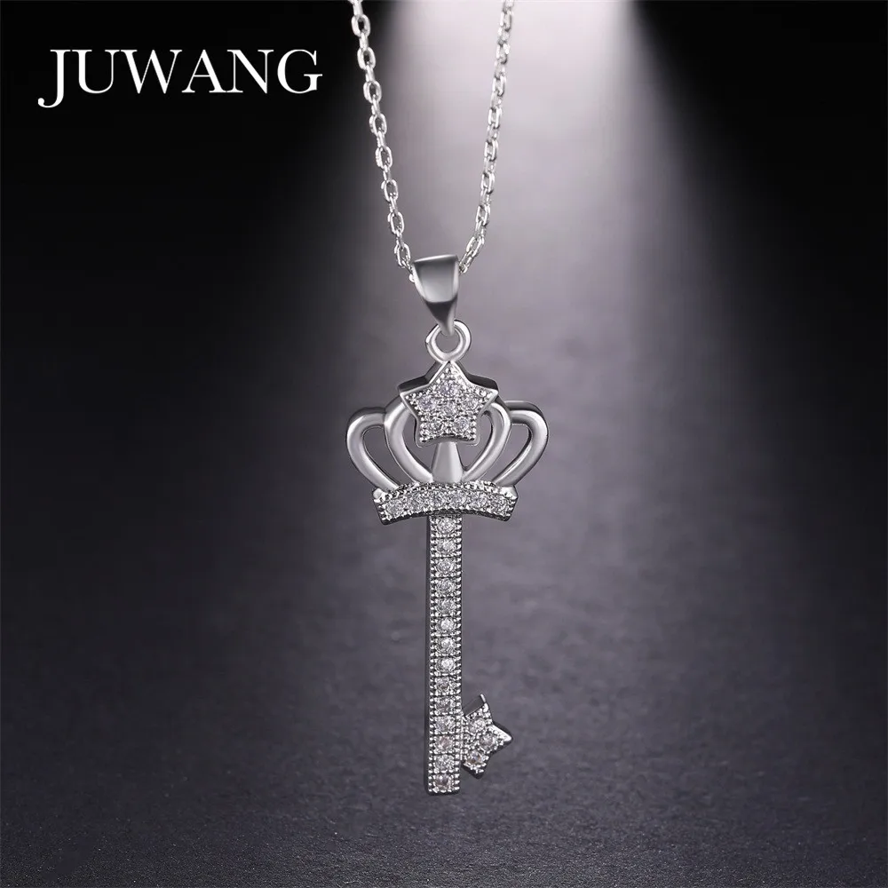 JUWANG Crown Key Charm Pendant&Necklace for Woman Girl Brass Metal Micro Pave Inlay Zircon Necklace Jewelry Chokers Wholesale
JUWANG Crown Key Charm Pendant&Necklace for Woman Girl Brass Metal Micro Pave Inlay Zircon Necklace Jewelry Chokers Wholesale