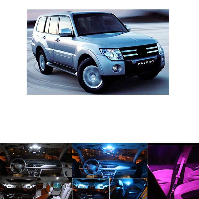 9PC Error Free White Interior LED Light Package Kit For Mitsubishi pajero 2007-2014 accessories reading door lights white blue
9PC Error Free White Interior LED Light Package Kit For Mitsubishi pajero 2007-2014 accessories reading door lights white blue