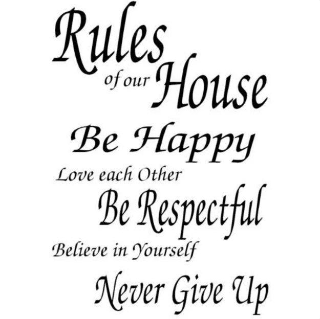 2017 New Fashion Rules of the House Wall Art Decal Vinyl Sticker Bedroom Kitchen Free Shipping
2017 New Fashion Rules of the House Wall Art Decal Vinyl Sticker Bedroom Kitchen Free Shipping