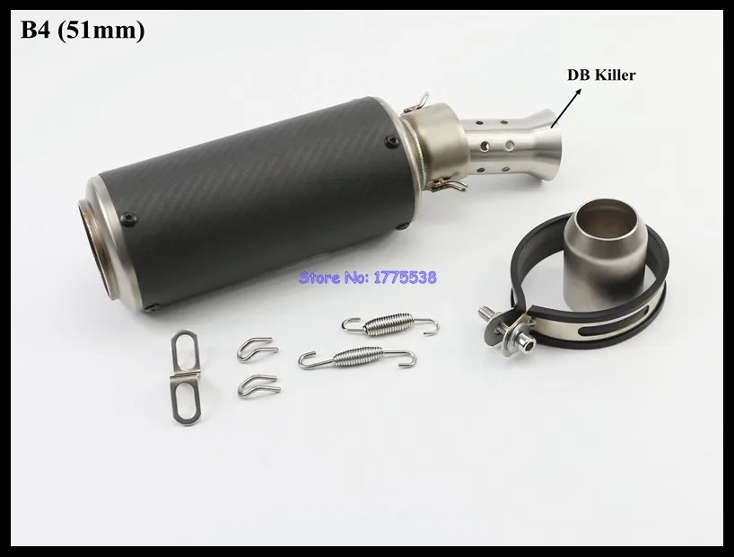 ID:51mm/61mm L:295mm/240mm Carbon Fiber Motorcycle Exhaust Muffler Pipe Escape Damper Motorbike Muffler Exhaust Pipe Accessories
ID:51mm/61mm L:295mm/240mm Carbon Fiber Motorcycle Exhaust Muffler Pipe Escape Damper Motorbike Muffler Exhaust Pipe Accessories