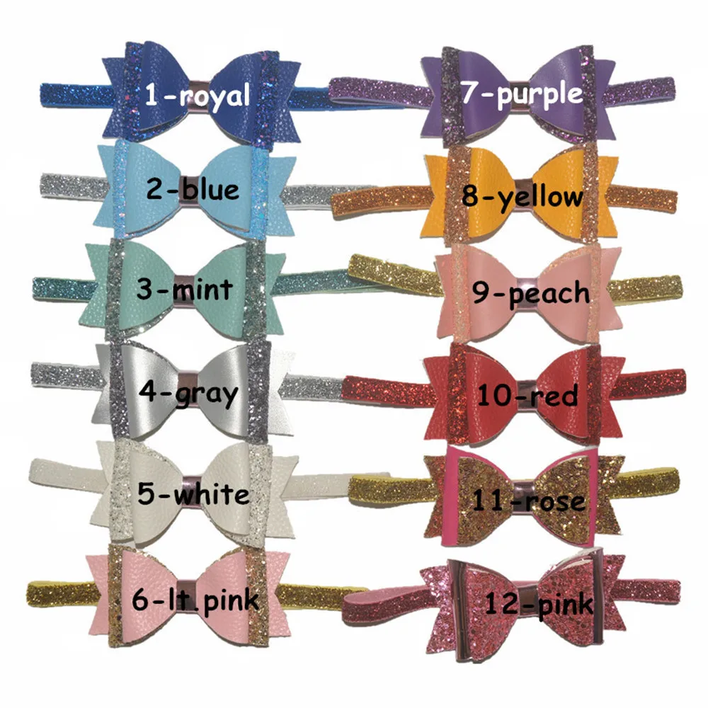 10pcs/lot, 4'' PU leather Fabric Candy Bow with glitter headband Headwear for Girl DIY Hair Accessories
10pcs/lot, 4'' PU leather Fabric Candy Bow with glitter headband Headwear for Girl DIY Hair Accessories