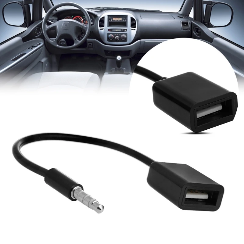OOTDTY 3.5mm Male AUX Audio Plug Jack To USB 2.0 Female Converter Cable Cord For Car MP3 | Автомобили и мотоциклы