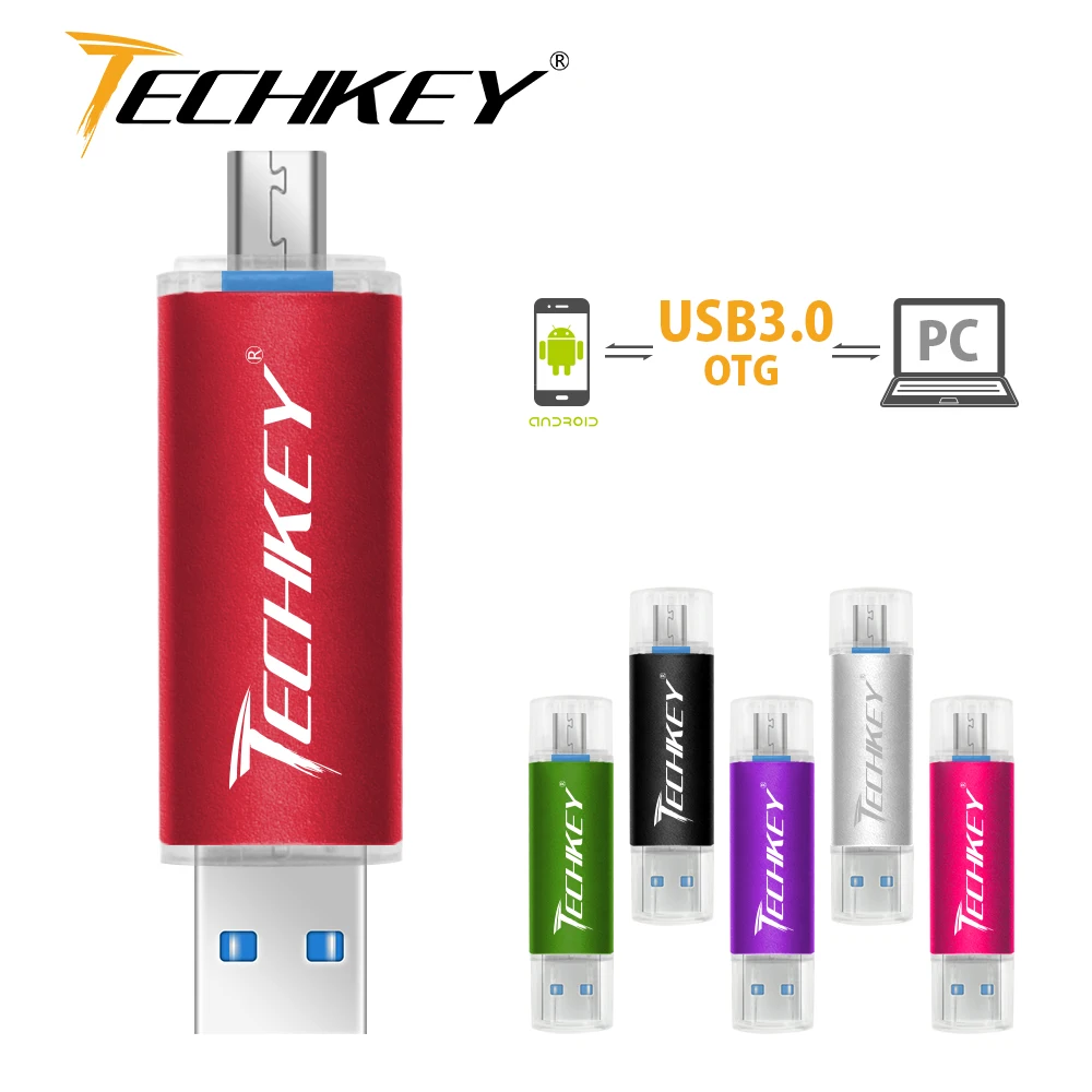 Новый usb флеш накопитель TECHKEY OTG 3 0 32 ГБ 64 16 флешка подарок для samsung mobile|usb 3.0 32gb|3.0