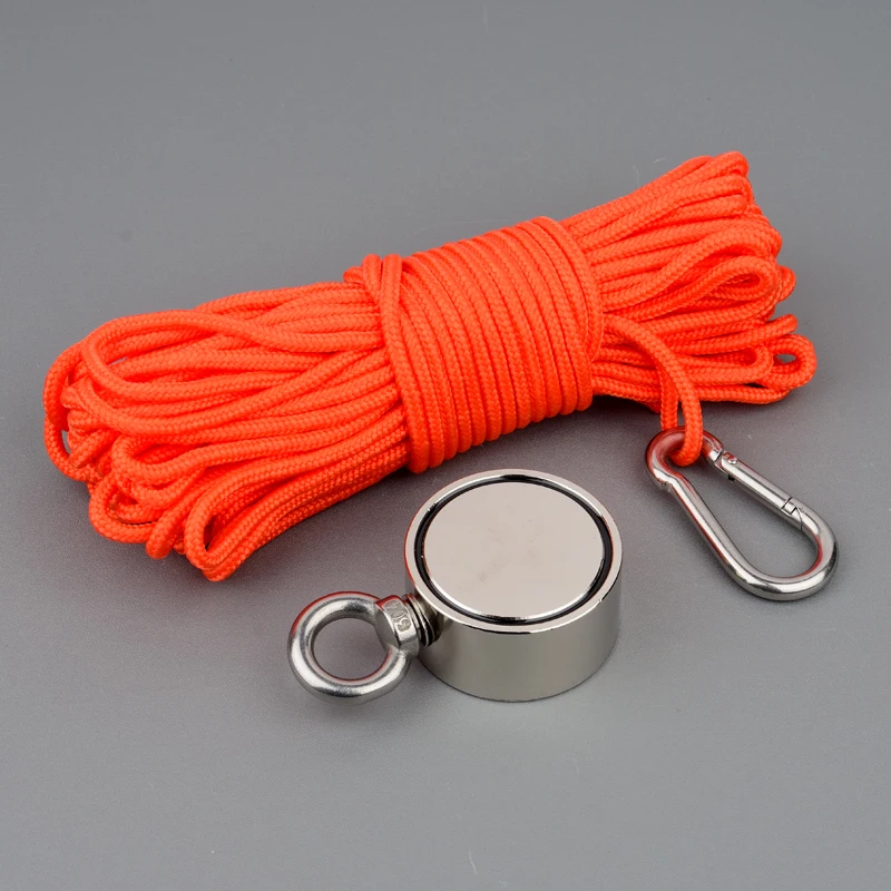 150*2 Strong Fishing Salvage Double-side Water Powerful Neodymium Magnets Magnet Magnetic Material Imanes with Rope
150*2 Strong Fishing Salvage Double-side Water Powerful Neodymium Magnets Magnet Magnetic Material Imanes with Rope