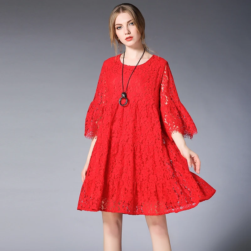 Spring New Plus Size Dresses Lace Hollow Out Fold Show Thin Dress Oversize Maternity Dress Elegant Mini Dress XL to 5XL
Spring New Plus Size Dresses Lace Hollow Out Fold Show Thin Dress Oversize Maternity Dress Elegant Mini Dress XL to 5XL