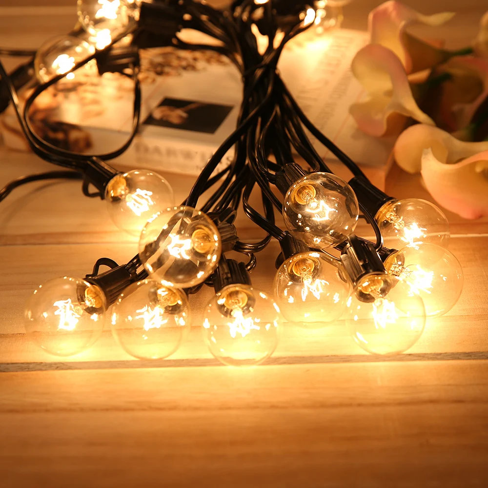 125W 25FT Wedding String Fairy Light Christmas LED G40 Globe Festoon Bulb Led Fairy String Light forHoliday Party Garden Garland
125W 25FT Wedding String Fairy Light Christmas LED G40 Globe Festoon Bulb Led Fairy String Light forHoliday Party Garden Garland