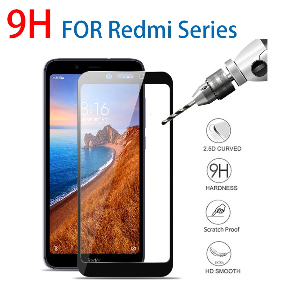 9 H закаленное стекло Полный celular экран протектор для Xiaomi Redmi 7a Xaomi redme note 7 Xiomi xiami Note7