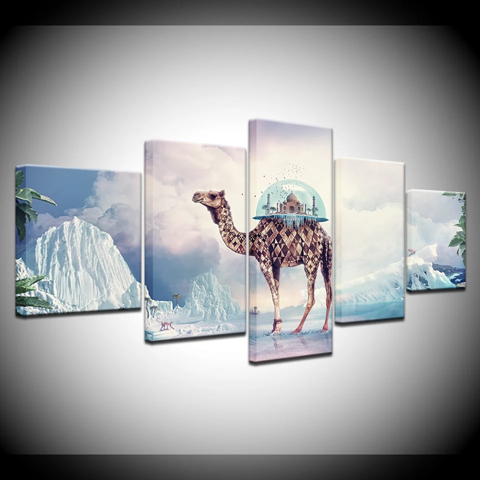 Canvas Painting Camel and Castle 5 Pieces Wall Art Painting Modular Wallpapers Poster Print for living room Home Decor
Canvas Painting Camel and Castle 5 Pieces Wall Art Painting Modular Wallpapers Poster Print for living room Home Decor