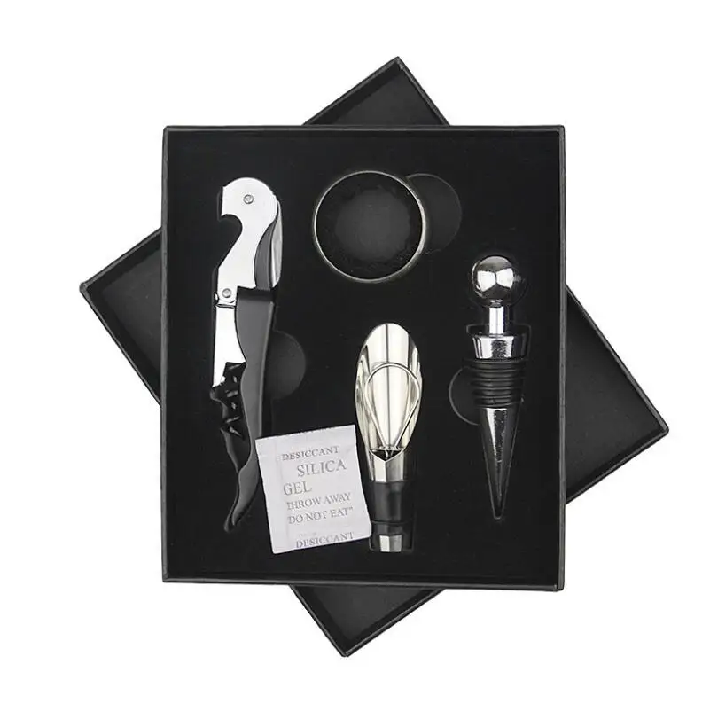 4Pcs/Set Wine Tool Sets Bottle Opener Wine stopper Stainless Steel Wine Accessory Kit Party Gifts LX2219
4Pcs/Set Wine Tool Sets Bottle Opener Wine stopper Stainless Steel Wine Accessory Kit Party Gifts LX2219
