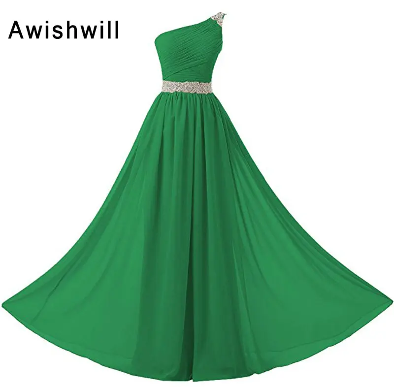 Custom Plus Size One Shoulder Floor Length Beadings Ruched Chiffon Long Prom Dress Evening Gowns Cheap Vestido Baile Longo
Custom Plus Size One Shoulder Floor Length Beadings Ruched Chiffon Long Prom Dress Evening Gowns Cheap Vestido Baile Longo