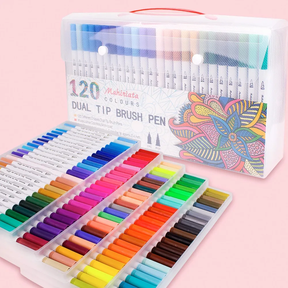 Touchfive 60/72/100/120 Colors Dual Brush Tip Markers Watercolor Pen Art Supplies Washable Pen For drawing Painting Skech Pen
Touchfive 60/72/100/120 Colors Dual Brush Tip Markers Watercolor Pen Art Supplies Washable Pen For drawing Painting Skech Pen