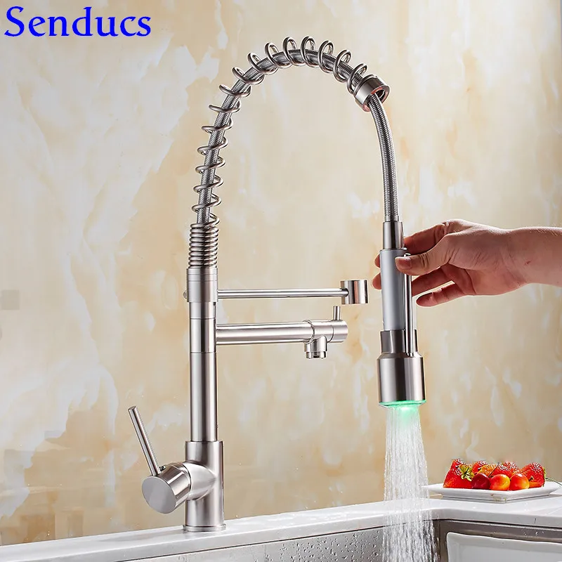 Senducs Золотой весенний кухонный кран, бронзовый кран для раковины, качественный латунный черный кухонный смеситель
Senducs Золотой весенний кухонный кран, бронзовый кран для раковины, качественный латунный черный кухонный смеситель