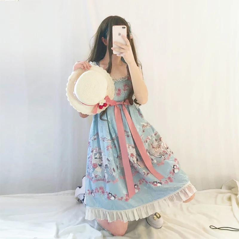 Spring Summer Department Mori Girl Lolita Teens Girls Lolita Dress High Waist Sweet Jsk Sling Dress
Spring Summer Department Mori Girl Lolita Teens Girls Lolita Dress High Waist Sweet Jsk Sling Dress