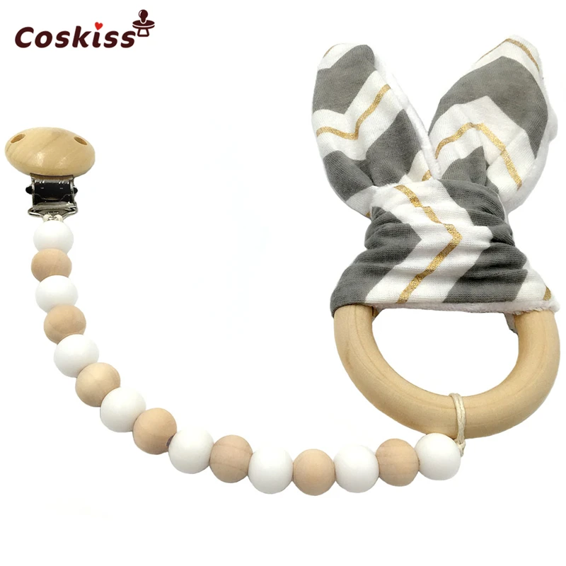 Pacifier Clip Wooden Teether Montessori Toy Silicone Beads Wood Ring Bunny Ear Wooden Baby Nursing Teether
Pacifier Clip Wooden Teether Montessori Toy Silicone Beads Wood Ring Bunny Ear Wooden Baby Nursing Teether