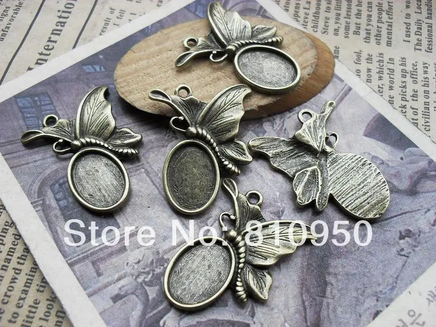 Free Shipping 30*23MM Inner 10*14MM 60pcs Antique bronze butterfly Blank Pendant base settings DIY Jewelry Accessory
Free Shipping 30*23MM Inner 10*14MM 60pcs Antique bronze butterfly Blank Pendant base settings DIY Jewelry Accessory