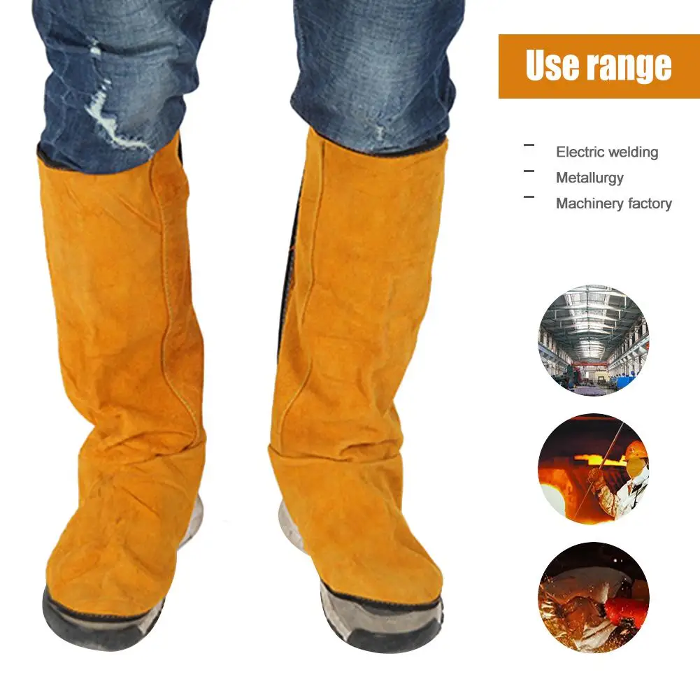 Leather Flame Retardant Welding Spats Safety Boot Flame Heat Abrasion Flame Resistant Foot Safety Protection Work Welder Tools
Leather Flame Retardant Welding Spats Safety Boot Flame Heat Abrasion Flame Resistant Foot Safety Protection Work Welder Tools