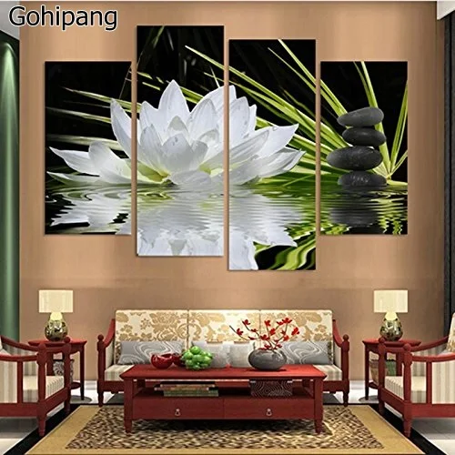 4 Pieces/set Canvas Print Flowers White Lotus In Black Wall Art Picture Paintings Modular Picture
4 Pieces/set Canvas Print Flowers White Lotus In Black Wall Art Picture Paintings Modular Picture