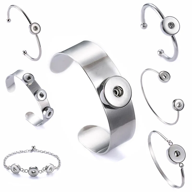 New Arrival 220 Stainless Steel Bracelet Bangle For Women Gift 12mm 18mm Snap Button Charm Interchangeable DIY Jewelry
New Arrival 220 Stainless Steel Bracelet Bangle For Women Gift 12mm 18mm Snap Button Charm Interchangeable DIY Jewelry