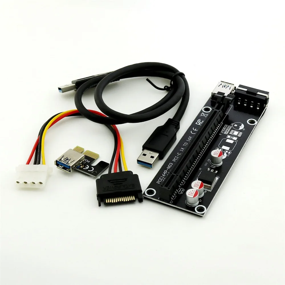 10 Sets USB 3.0 PCI-E Express 1x to 16x Extender Riser Card Adapter SATA Power Cable For Bitcoin
10 Sets USB 3.0 PCI-E Express 1x to 16x Extender Riser Card Adapter SATA Power Cable For Bitcoin
