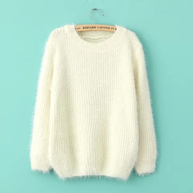 New Autumn/Winter Hot Sale Fashion Women Design Mohair O-Neck Beige Long Sleeve Knitted Shaggy Work Loose Casual pullover
New Autumn/Winter Hot Sale Fashion Women Design Mohair O-Neck Beige Long Sleeve Knitted Shaggy Work Loose Casual pullover
