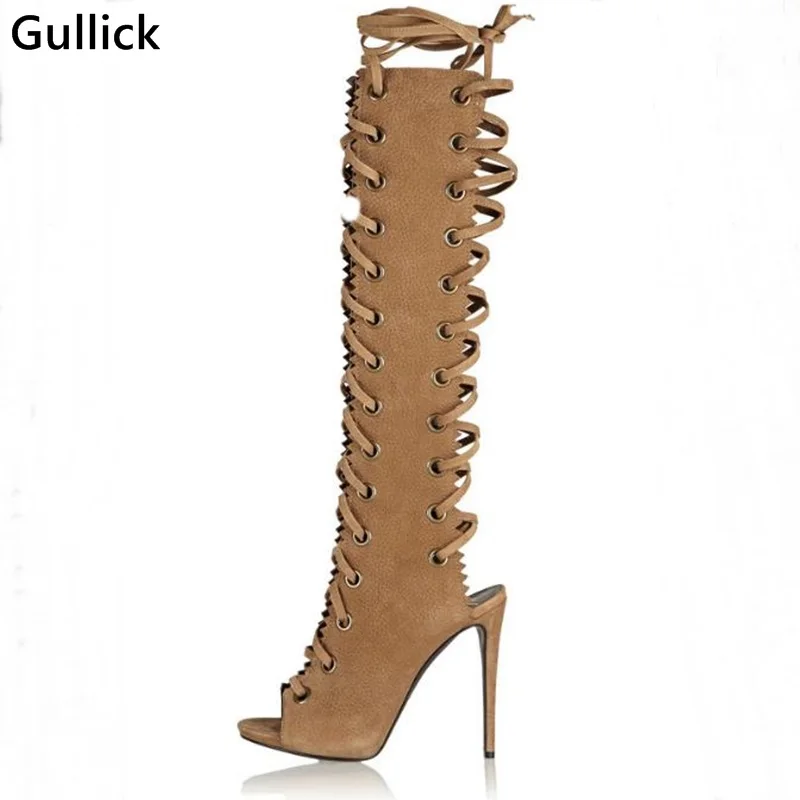 European Style Knee High Sexy Cross-tied Women Summer Boots High Heel Peep Toe Elegant Woman Party Dress Shoe Side Zipper
European Style Knee High Sexy Cross-tied Women Summer Boots High Heel Peep Toe Elegant Woman Party Dress Shoe Side Zipper