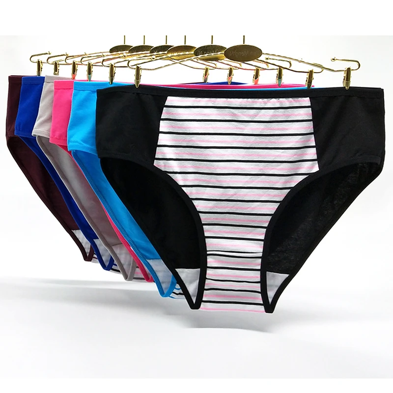 Womens Panties Large Size Cotton Briefs Striped High Waist Underwear Plus Size 4xl Lingerie for Girls 4pcs/lot
Womens Panties Large Size Cotton Briefs Striped High Waist Underwear Plus Size 4xl Lingerie for Girls 4pcs/lot