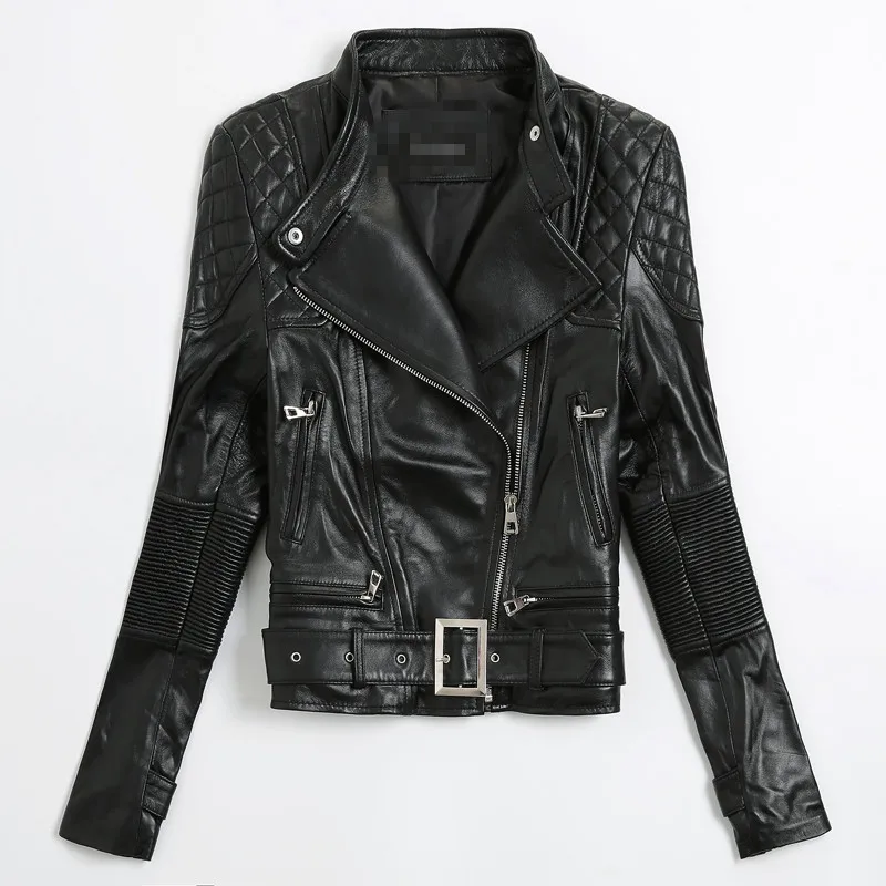Woman 100%Genuine Leather Jacket Fashion Street Black Sheepskin Real Leather Short Motorcycle Leather Suede Top Quality
Woman 100%Genuine Leather Jacket Fashion Street Black Sheepskin Real Leather Short Motorcycle Leather Suede Top Quality