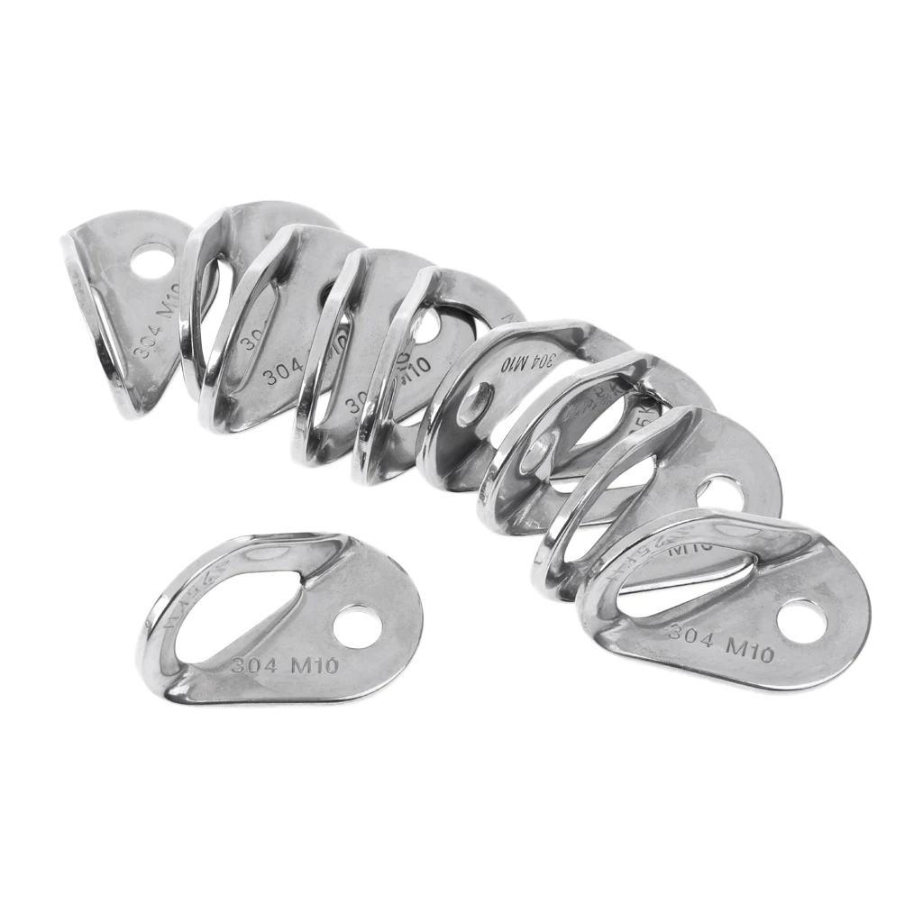 10 Pieces 3/8'' 25KN 304 Stainless Steel Bolt Hanger for Belay Rescue Rigging Work Climbing Mountaineering Rock Climbing Caving
10 Pieces 3/8'' 25KN 304 Stainless Steel Bolt Hanger for Belay Rescue Rigging Work Climbing Mountaineering Rock Climbing Caving