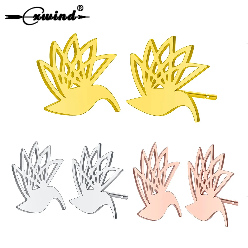 Cxwind Stainless Steel Flying Hummingbird Bird Stud Earrings Fashion Animal Earring Jewelry For Women Girls Kid Cute Ear Gift
Cxwind Stainless Steel Flying Hummingbird Bird Stud Earrings Fashion Animal Earring Jewelry For Women Girls Kid Cute Ear Gift