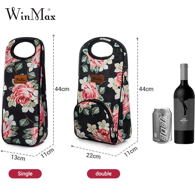 Winmax Designer Insulated Wine Bags Fabric Floral Wine Bottle Glass Cooler Bag Picnic Champagne Pouch Weddings Reusable Portable
Winmax Designer Insulated Wine Bags Fabric Floral Wine Bottle Glass Cooler Bag Picnic Champagne Pouch Weddings Reusable Portable