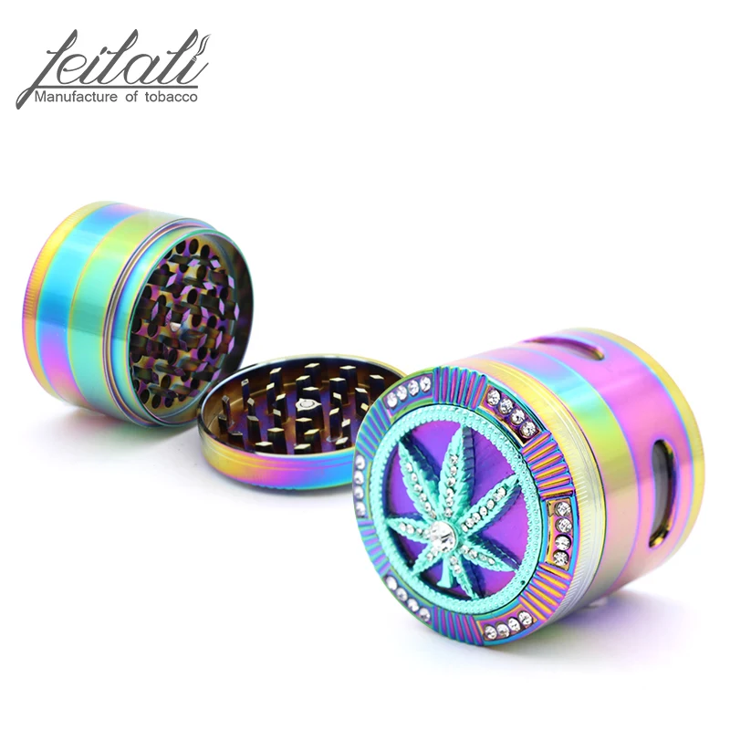 FEILALI Four-layer Ice Blue Metal Tobacco Grinder Fashionable Belt Drill Tobacco Grinder Portable Cigarette Vanilla Grinder
FEILALI Four-layer Ice Blue Metal Tobacco Grinder Fashionable Belt Drill Tobacco Grinder Portable Cigarette Vanilla Grinder