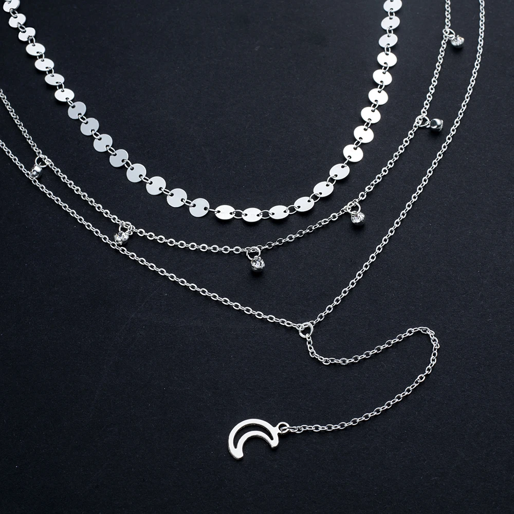 Vienkim 2018 New Bohemia Multilayer Necklace Wafer Chain Crystal Pendant Moon Necklace Layered Ethnic Women Gift Jewelery
Vienkim 2018 New Bohemia Multilayer Necklace Wafer Chain Crystal Pendant Moon Necklace Layered Ethnic Women Gift Jewelery