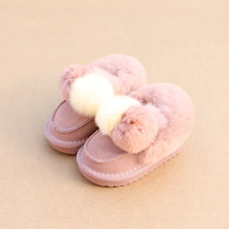 Koovan Children's Shoes 2018 Winter Rabbit Hair Ball Girls Thickened Warm Snow Boots 1-3 Year Old Baby Noodle Shoes
Koovan Children's Shoes 2018 Winter Rabbit Hair Ball Girls Thickened Warm Snow Boots 1-3 Year Old Baby Noodle Shoes