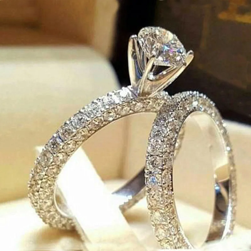 Full Cubic Zircon Couple Wedding Rings Set 2 PCS for Women Men Engagement Charm Party Finger Jewelry Bijoux
Full Cubic Zircon Couple Wedding Rings Set 2 PCS for Women Men Engagement Charm Party Finger Jewelry Bijoux