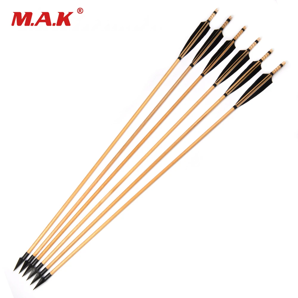 6/12/24 pcs Wooden Arrow 85cm Black Sheild Turkey Feather for 20-60 Lbs Compound Bow Archery Hunting Shooting
6/12/24 pcs Wooden Arrow 85cm Black Sheild Turkey Feather for 20-60 Lbs Compound Bow Archery Hunting Shooting